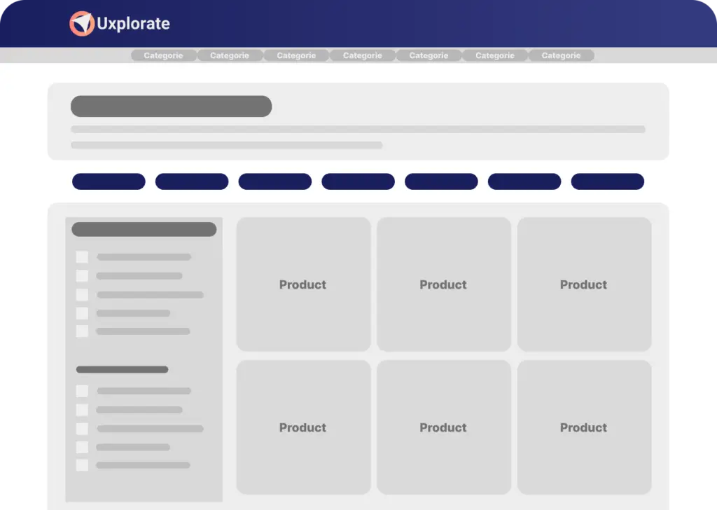 Navigatie template product categoriepagina desktop